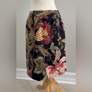 Steven Stolman Woven Pencil Skirt Womens Size 6 Floral Print Lined